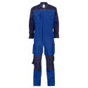 Combinaison de travail bicolore CANNE bleu roi marine