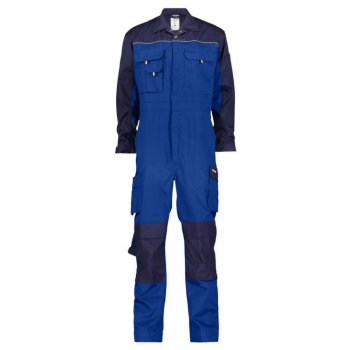 Combinaison de travail bicolore CANNE bleu roi marine