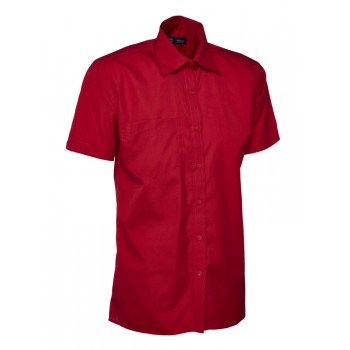 Chemise manches courtes popeline homme UC710 UNEEK Sécurama rouge