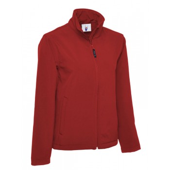 Veste softshell noir trois couches UC 612 uneek rouge