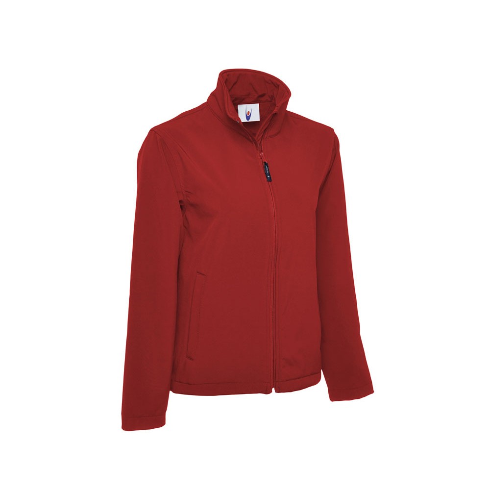 Veste softshell noir trois couches UC 612 uneek rouge