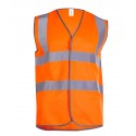 Gilet fluo haute visibilité 4 bandes orange