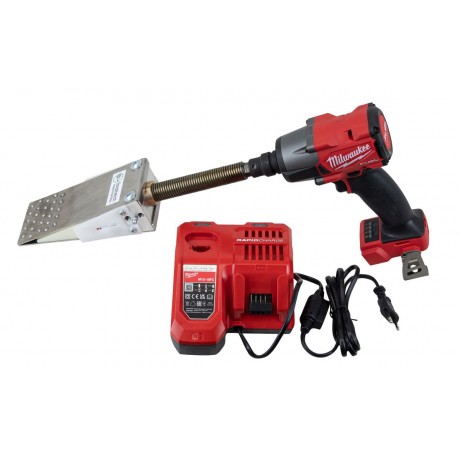 Coin d'abattage mécanique Forstreich TR 24 HD avec Milwaukee M18 batterie 12 Ah