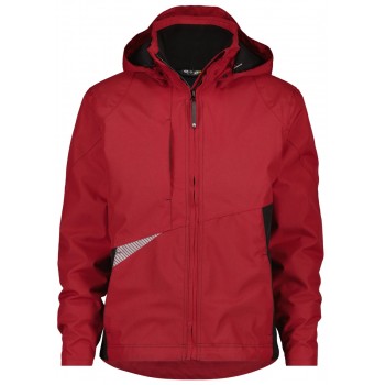 Veste de travail imperméable et coupe vent SOFTSHELL HYPER Dassy rouge noir