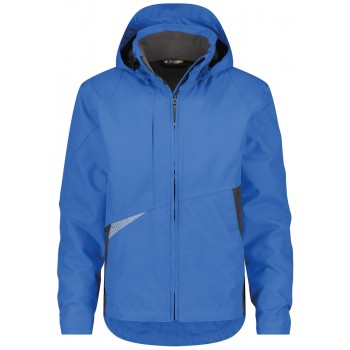 Veste de travail imperméable et coupe vent SOFTSHELL HYPER Dassy bleu azur anthracite