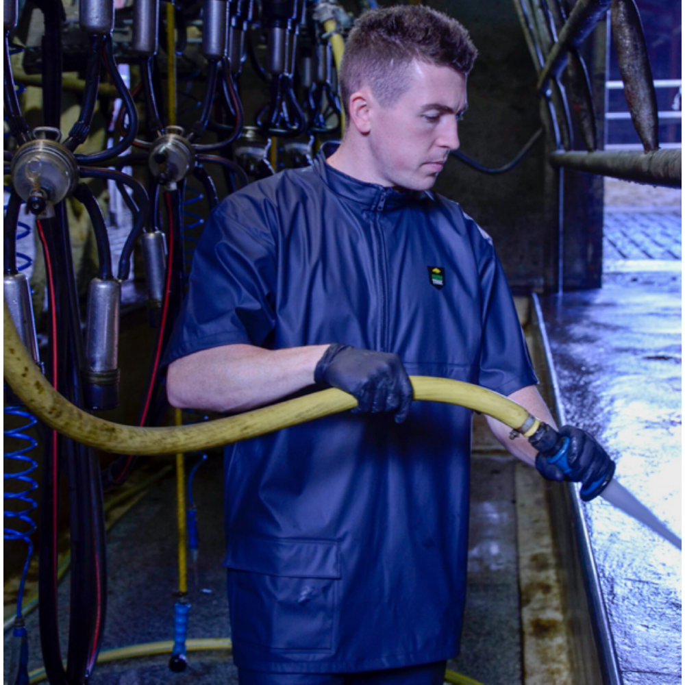 Veste de traite sans manche AGRIHEALTH bleue sans capuche Veste de traite sans manche AGRIHEALTH bleue sans capuche