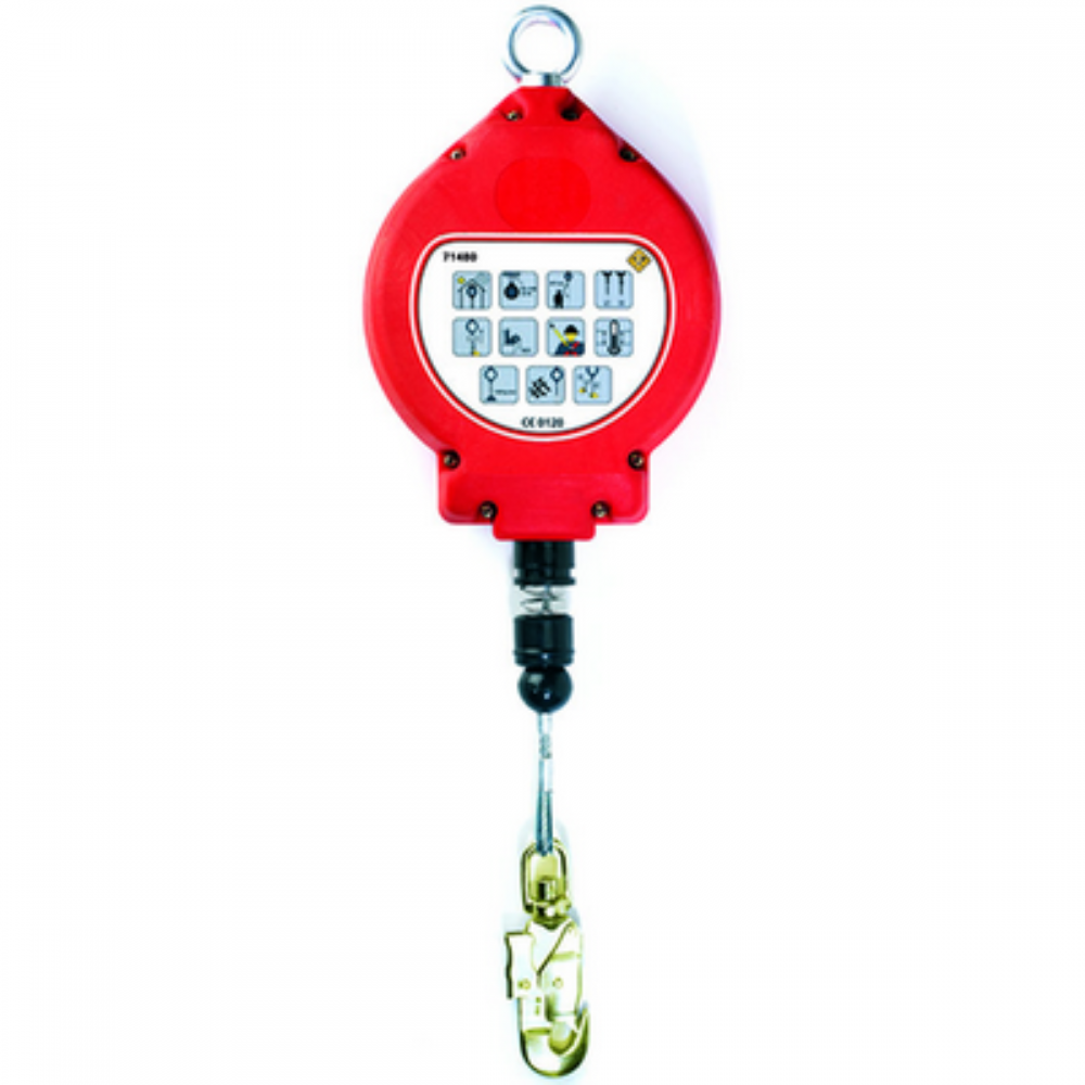 Enrouleur anti-chute à rappel automatique par câble