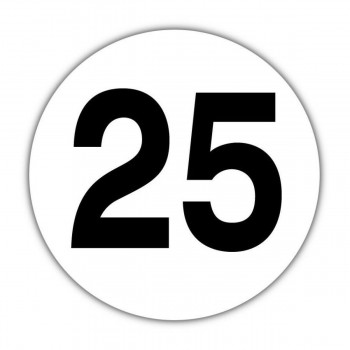 Disque Limitation de vitesse 25 km/h en PVC
