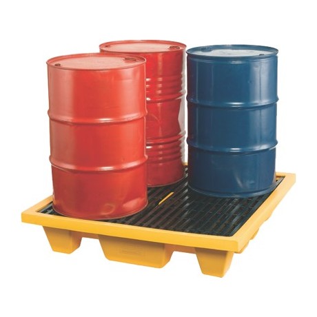 Palette de rétention risque chimique 4 fûts