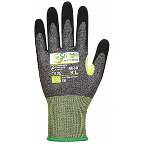 Gants anti coupure mousse de nitrile elasthanne 4X44E