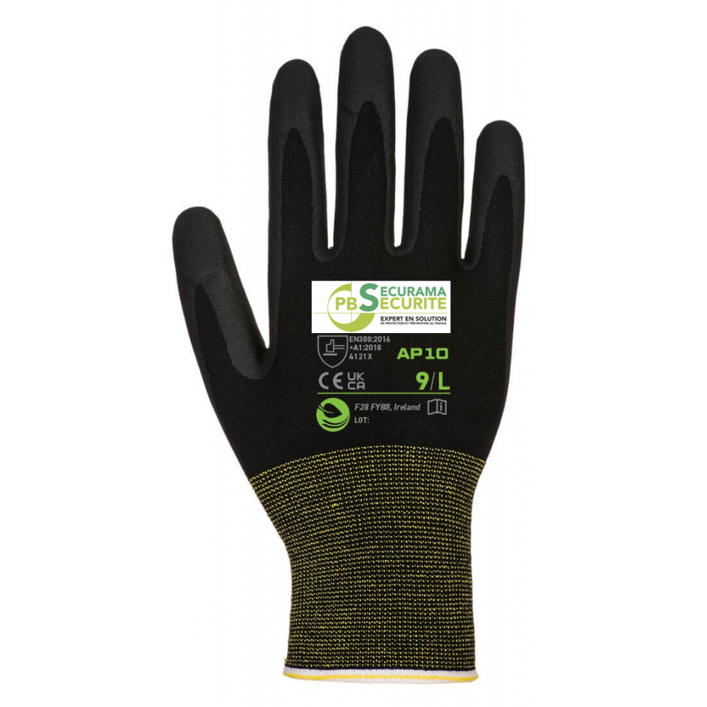 Gants de travail super confort mousse de nitrile bambou PB SECURITE Gants de travail super confort mousse de nitrile bambou PB SECURITE