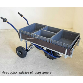 Brouette électrique ZOETTE CLAS PRIMEUR avec option roues arrières