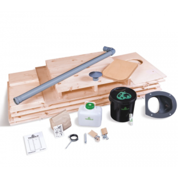 Toilette sèche mobile bois massif TROBOLO KersaBœm kit livré
