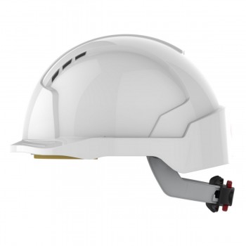 Casque de chantier EVOLite® ventilé micro visière - crémaillère - blanc JSP
