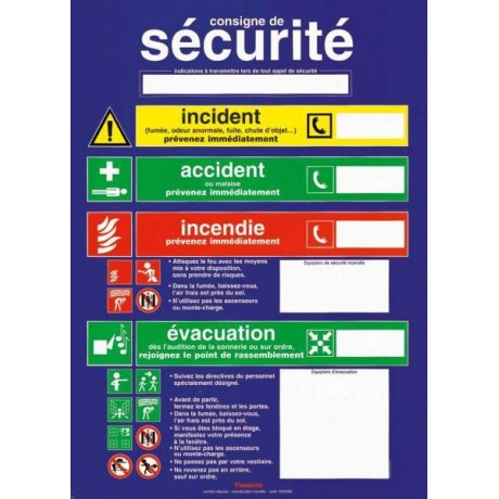 Panneau consigne de sécurité en PVC 30 x 40 cm l SECURAMA