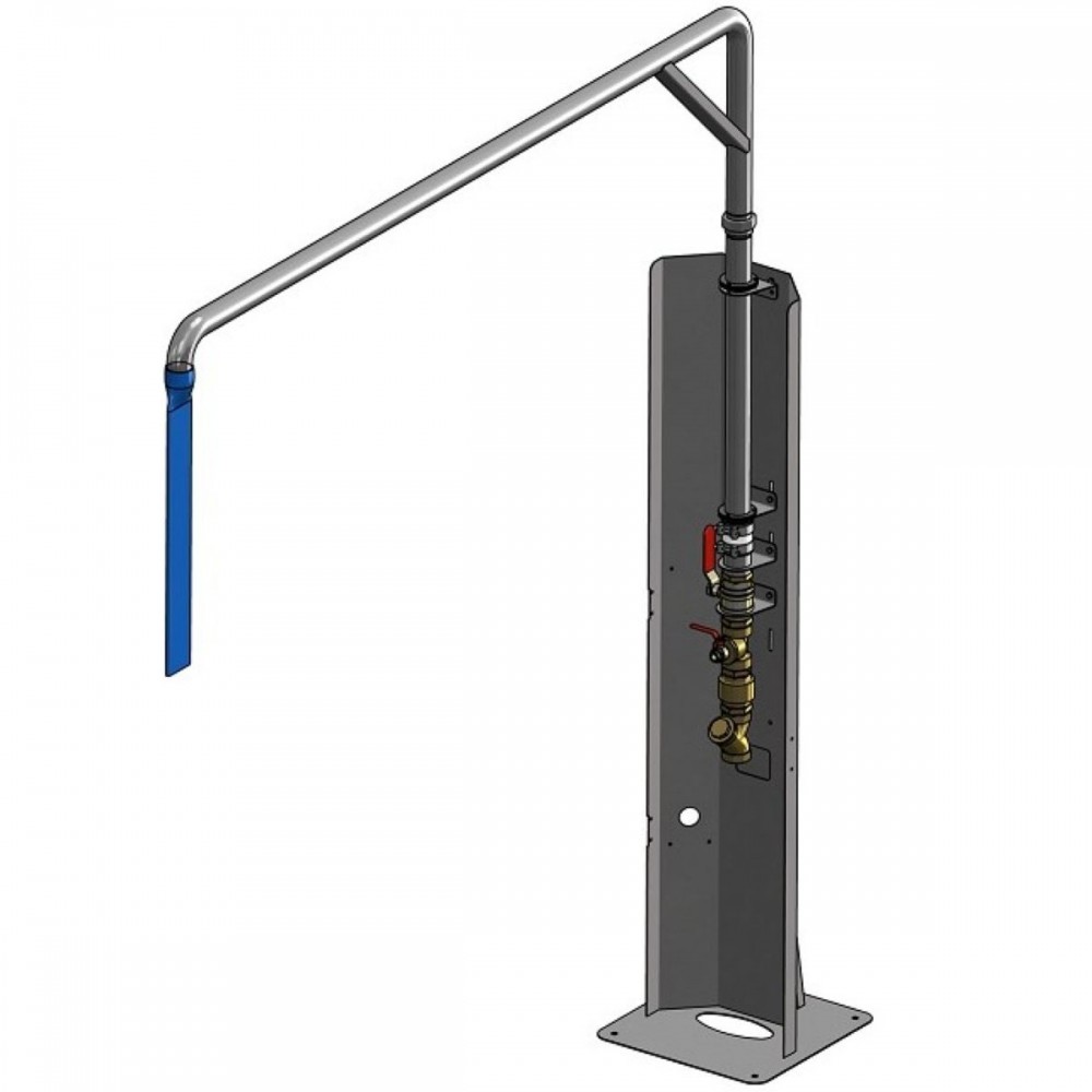 Potence colonne remplissage Inox FIXE hauteur 2.5 déport 2.3 m SOLHEAD