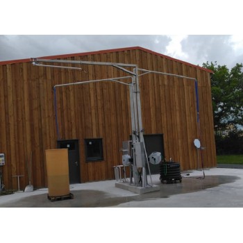 Potence colonne double remplissage et lavage INOX SOLHEAD plate forme de lavage