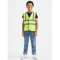 Gilet haute visibilité Enfant Junior jaune fluo avec bandes