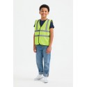 Gilet haute visibilité Enfant Junior jaune fluo avec bandes