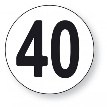 Disque Limitation de vitesse 40 km/h Sécurama