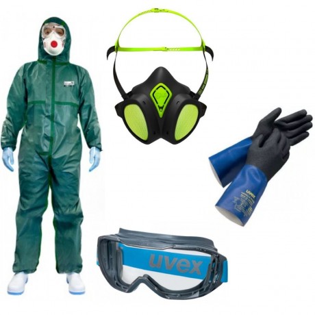 Kit phytosanitaire complet masque jetable A2P3 BLS UVEX