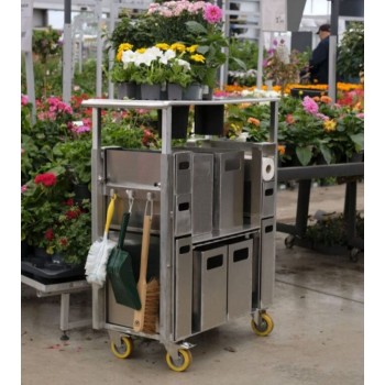 Chariot de travail ergonomique JASMIN pépinière agro-alimentaire jardinerie