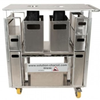 Chariot JASMIN avec deux poubelles