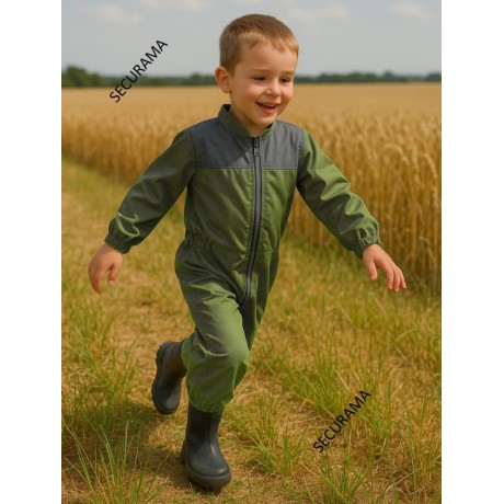 Combinaison agricole 2 zip enfant junior bicolore ZEPHYR LMA