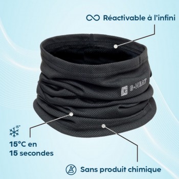 Tour de cou rafraîchissant G-Heat – Fraîcheur immédiate et confort noir