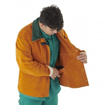 Veste en croûte de cuir traitée anti-chaleur SPARK classe 2 A1Coval Safety