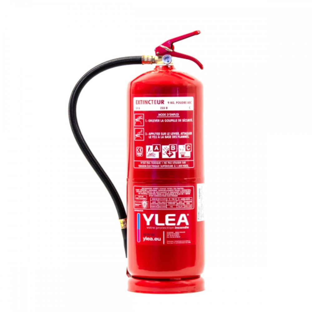 Extincteur poudre 9 kg pression permanente YLEA
