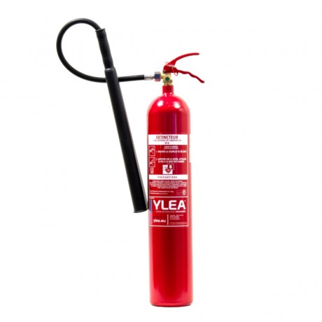 Extincteur CO₂ 5 kg YLEA avec support mural - dioxyde de carbone