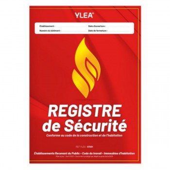 Registre de sécurité incendie pour ERP, entreprises, habitations
