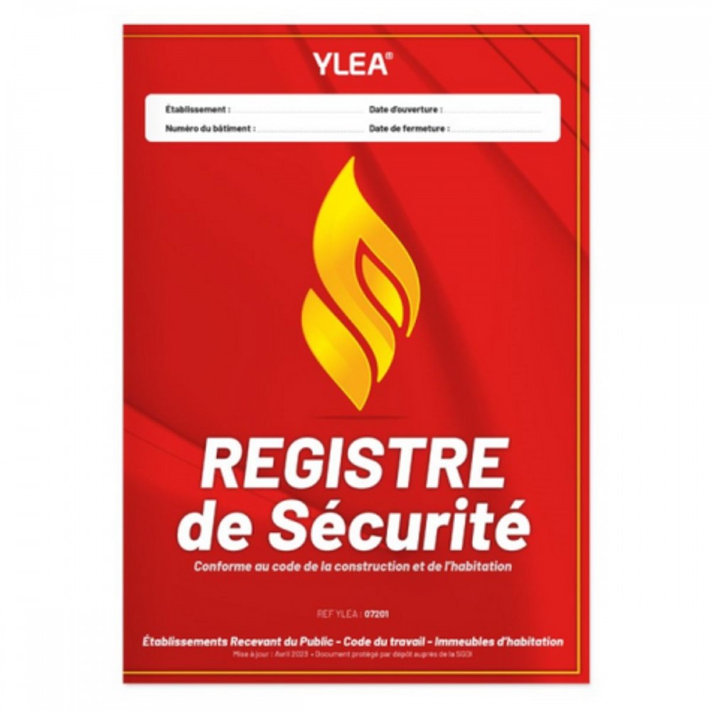 Registre de sécurité incendie pour ERP, entreprises, habitations