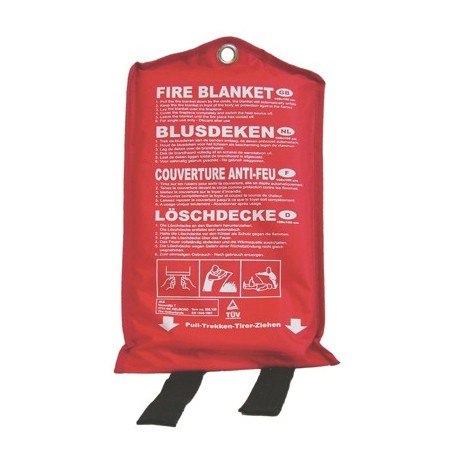 Couverture anti-feu prévention incendie 1m X 1m Sécurama