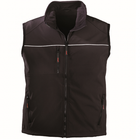 Gilet de travail softshell sans manche YANG 5YAGB noir Coverguard