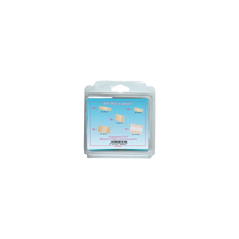 trousse de secours boîte 30 pansements