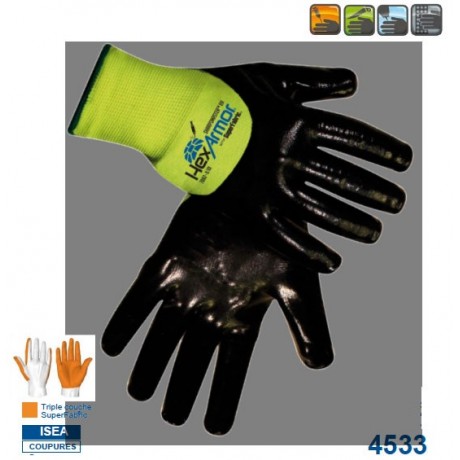 Gants professionnels anti-piqure 4533, Uvex Hexarmor 7082