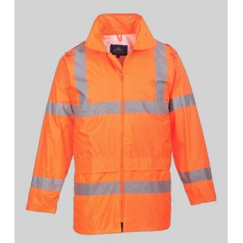 manteau veste de pluie haute visibilité orange