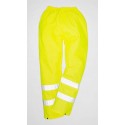 pantalon de pluie haute visibilité jaune