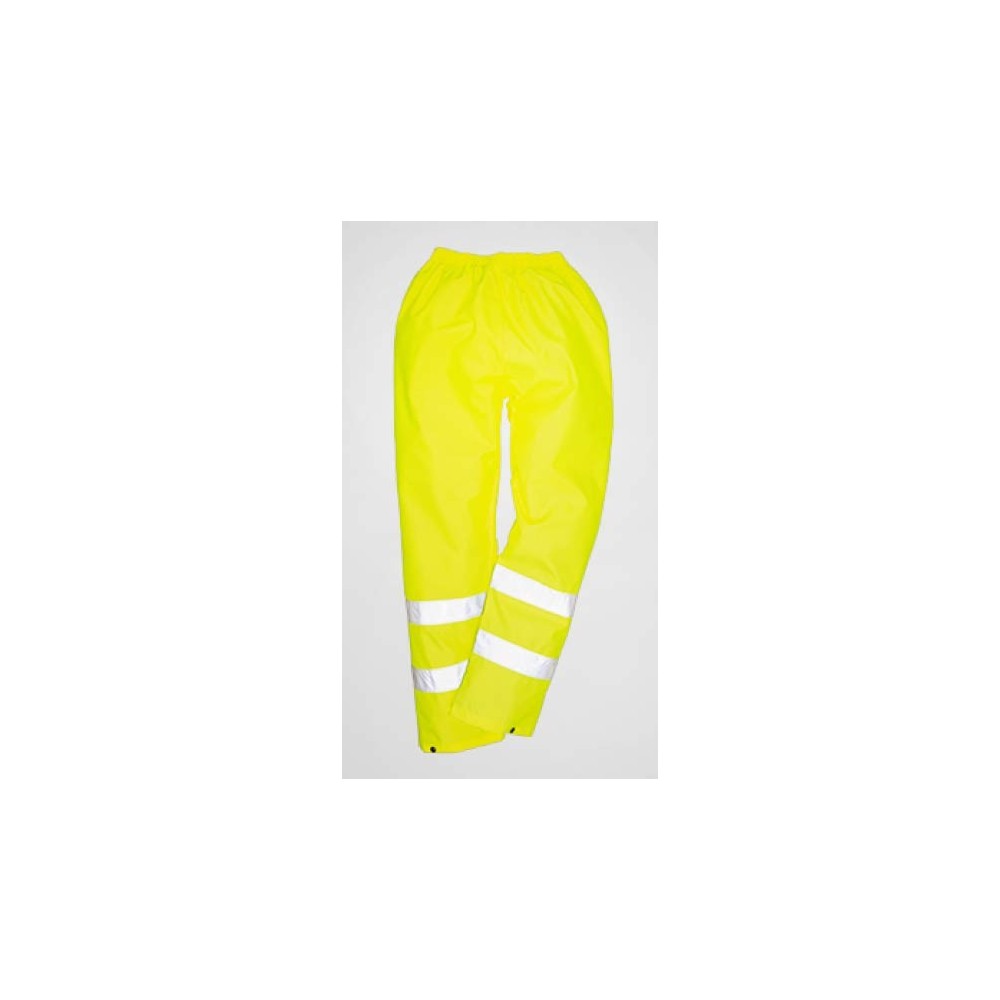 pantalon de pluie haute visibilité jaune