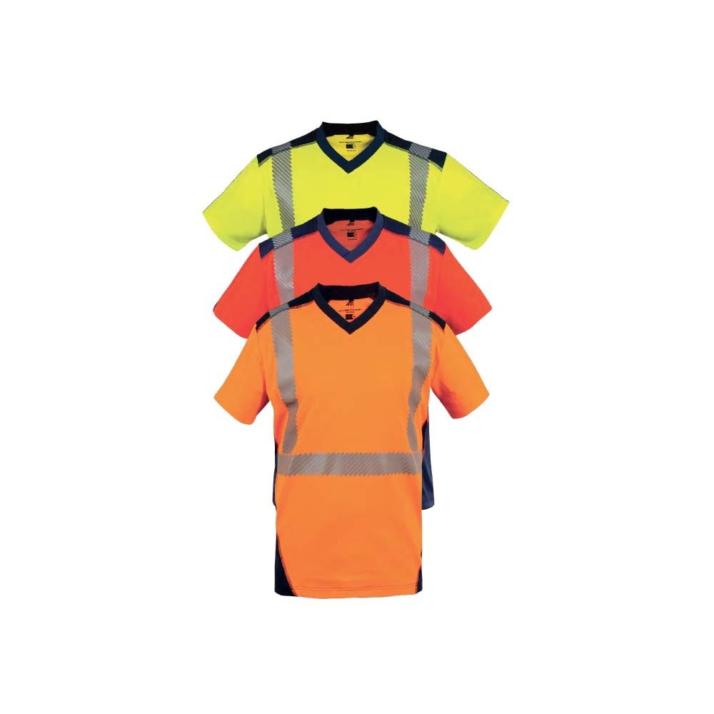 tee shirts manches courtes haute visibilité jaune orange rouge tee shirts manches courtes haute visibilité jaune orange rouge
