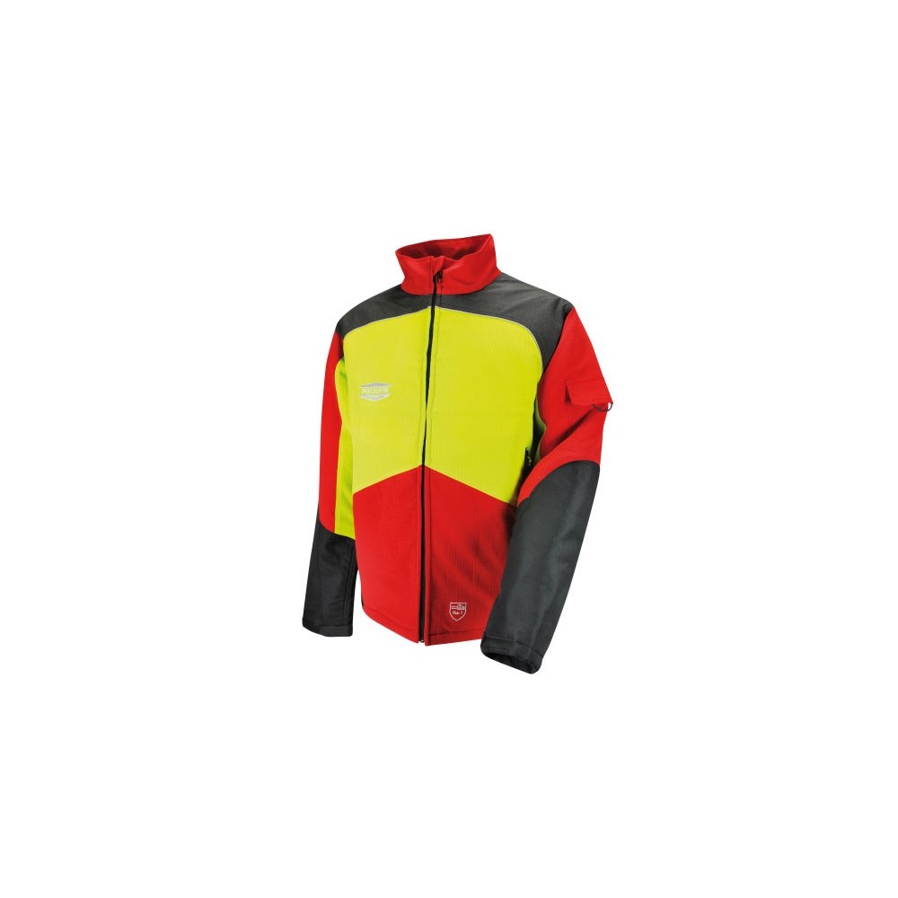 Veste forestière classe 1 solidur comfy rouge et jaune Veste forestière classe 1 solidur comfy rouge et jaune