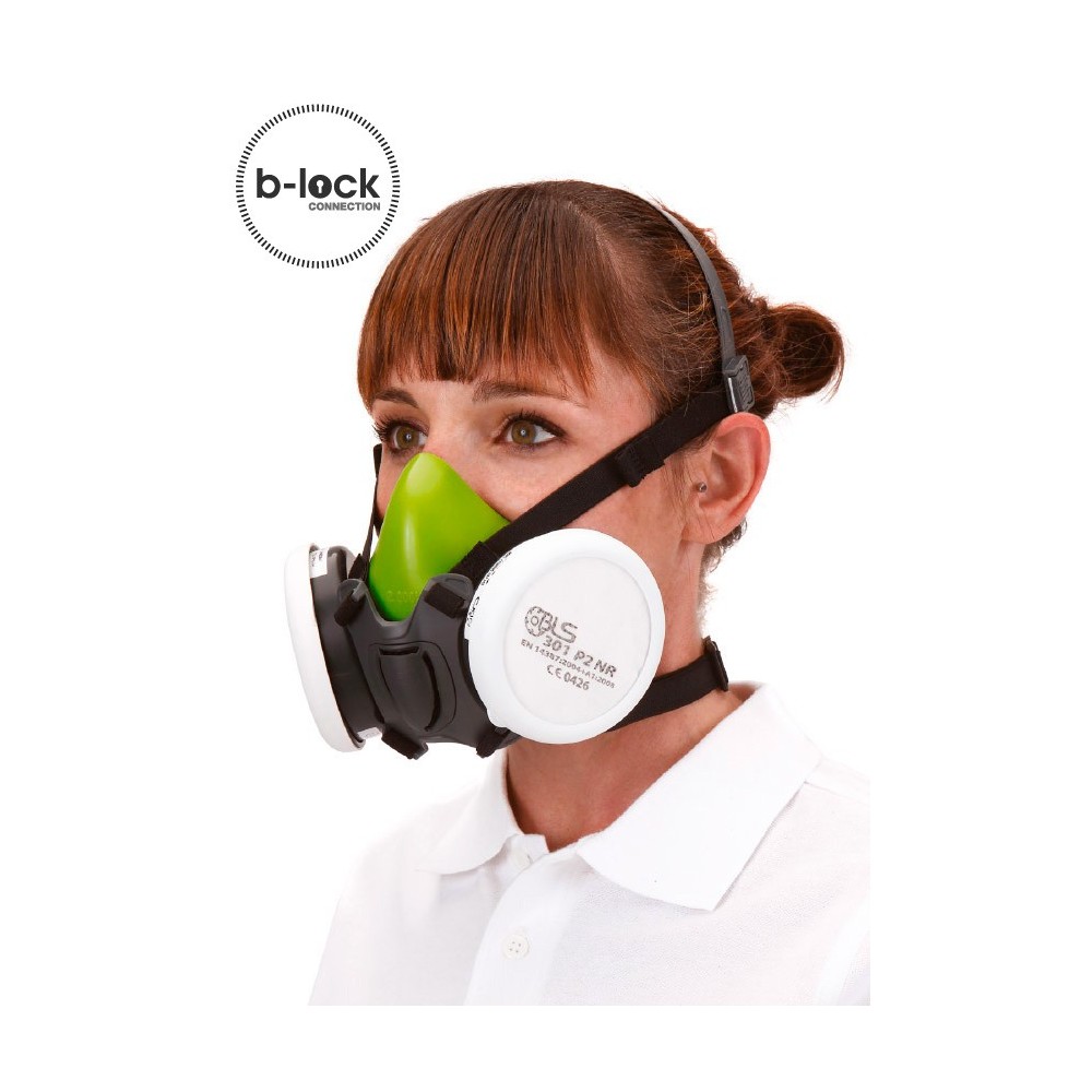 Matériel Professionnel : Demi masque BLS 4000 silicone - cartouche B Lock