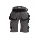 Bermuda de Travail matière extensible Axis DASSY Anthracite / Noir