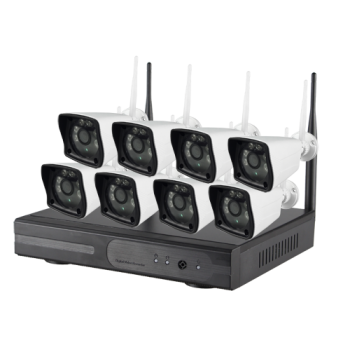 Système vidéosurveillance Wifi 4 cameras écran HD disque dur 1T