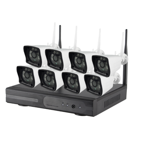 Système vidéosurveillance 8 cameras wifi écran HD disque dur 1T