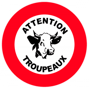 Panneau de Signalisation Attention Troupeau