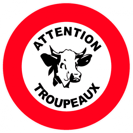 Panneau de Signalisation Attention Troupeau
