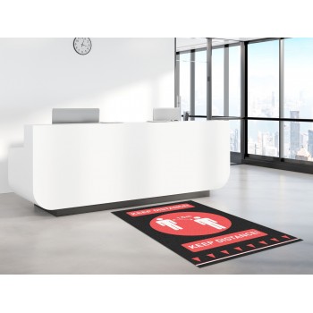 Tapis d'entrée de distanciation sociale COBA